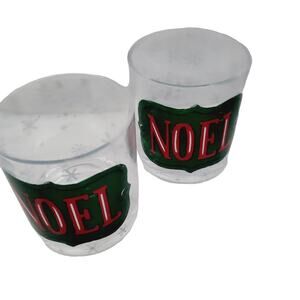 New pair Noel plastic tumblers